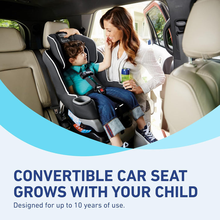 Extend2Fit Convertible Baby Car Seat, Rear and Forward Facing, Adjustable Extension Panel for Extra Legroom, Gotham