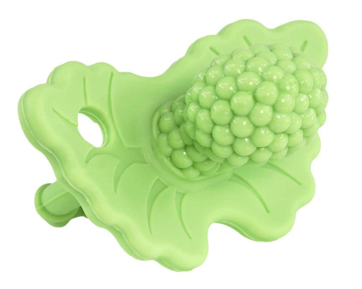 Razberry Silicone Teether Pacifier – Teething Relief for Infants, Food-Grade, Bpa-Free, Hands-Free Design, Natural Berrybumps Fruit Texture for Sensory Development, Freezable – Red