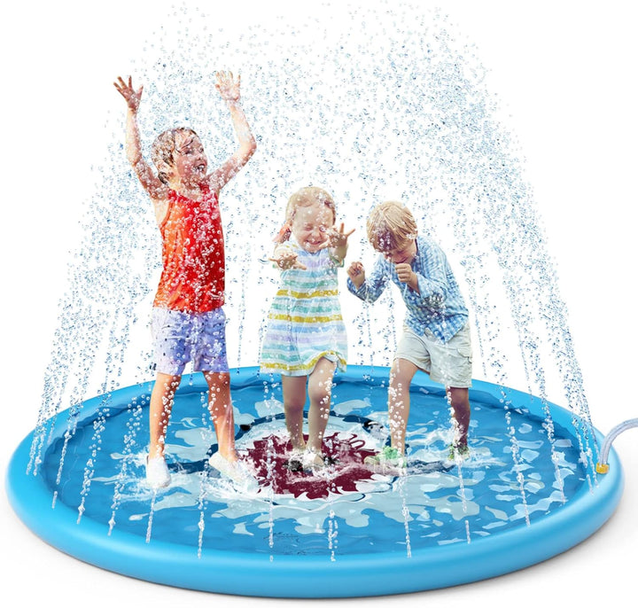 Splash Pad Sprinkler for Kids Splash Play Mat Outdoor Water Toys Inflatable Splash Pad Baby Toddler Pool Boys Girls Children outside Backyard Dog Sprinkler Pool Age 1 2 3 4 5 6 7 8 9 M