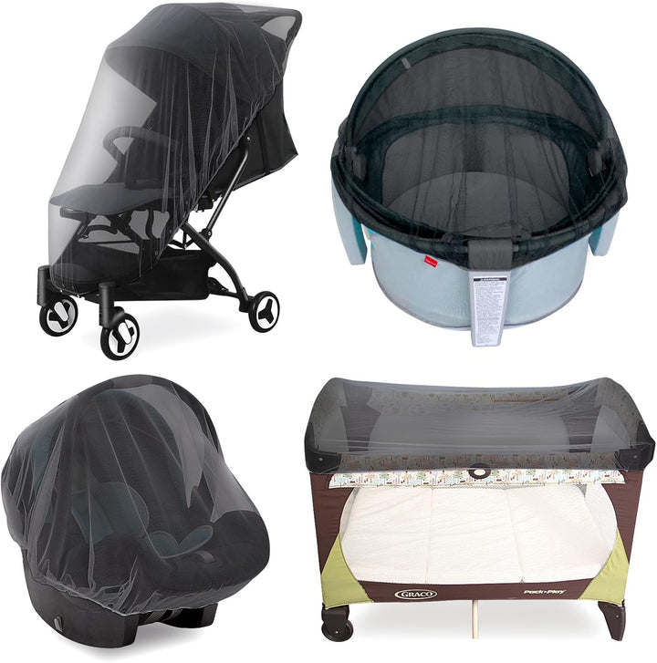 2 Pack Baby Mosquito Net for Stroller, Durable Bug Net for Stroller, Car Seats, Bassinets, Cradles, Playards, Pack N Plays and Portable Mini Crib, Portable & Durable Baby Insect Netting
