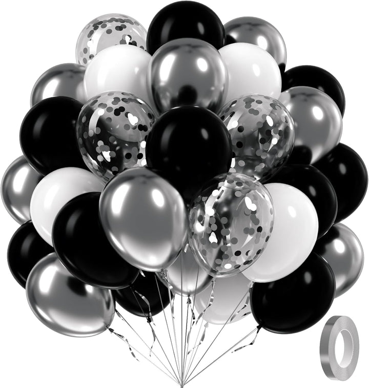 60Pcs Purple Balloons 12Inch with Metallic Pastel Dark Purple Confetti Balloons for Purple Birthday Wedding Baby Shower Party Decorations