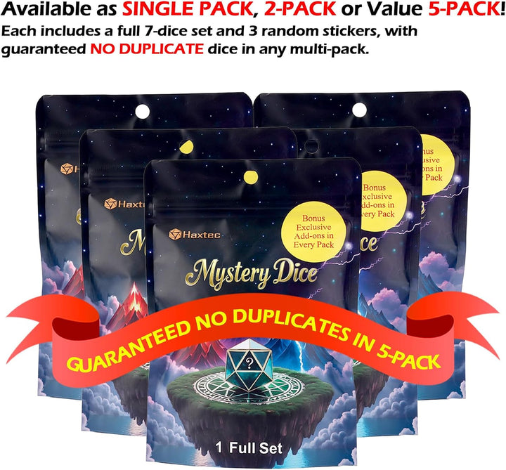 Mystery Dice Set DND Dice Wide Range of Patterns Polyhedral Gaming Dice for Tabletop & Role-Playing RPG DND Gift