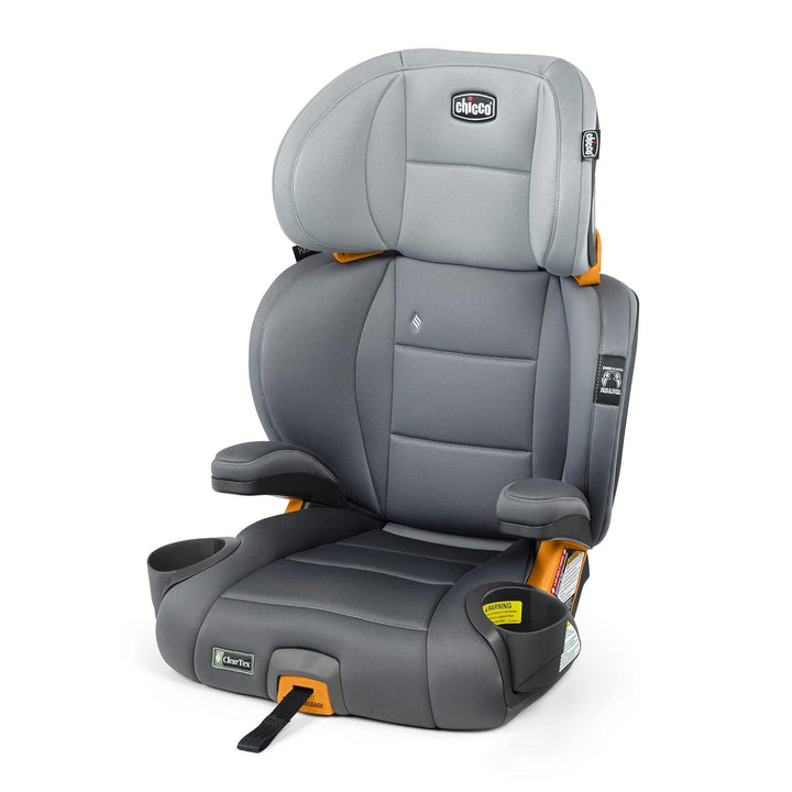 Kidfit Cleartex plus 2-In-1 Belt-Positioning Booster Car Seat, Backless and High Back Booster Seat, for Children Aged 4 Years and up and 40-100 Lbs. | Obsidian/Black