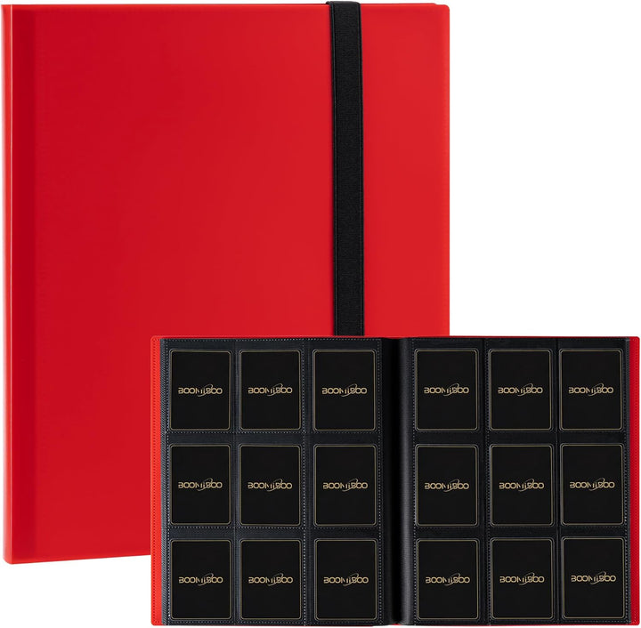 Card Binder 9 Pocket Storage 360 Card Binder,Trading Card Binder Senior and Sturdy Side-Loading Album,Intended for Yugioh,Mtg, Tcg,Game Cards & Baseball Card Binde,(Black)