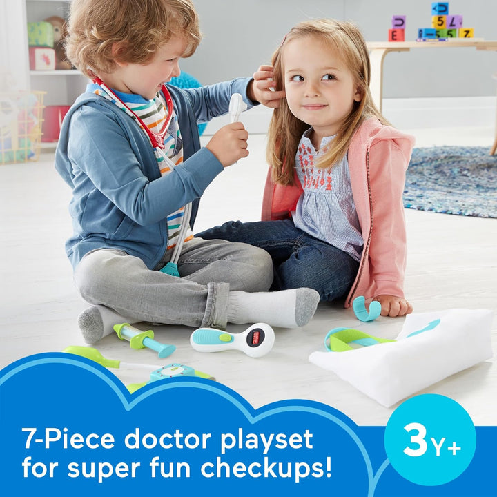 Doctor Playset Medical Kit 7-Piece Toy for Dress up and Preschool Pretend Play Ages 3+ Years