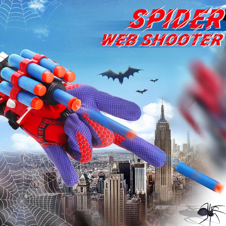 Web Shooters Toy for Kids 2 Pack, Toy for 3 4 5 6 7 8 Year Old Boy, Web Slinger with Spider Glove Launcher, Toys for Boys 4-6 6-8, Birthday Gifts