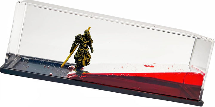 Unsinkable Black Myth Wukong Action Figure Fun Toys Enthusiasts Acrylic Paperweight for Car Desk Decorations Liquid Wave Cruise Ship Fluid Drift Bottle Boat in a Box Toys (Gold)