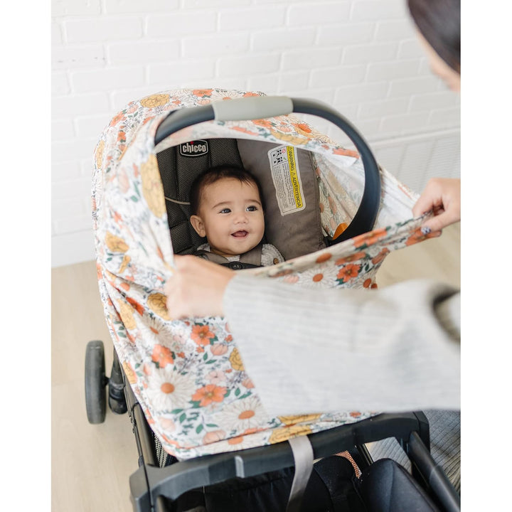 Baby Car Seat Covers- Multi-Use Carseat Canopy for Babies, Stretchy Infant Carseat Cover Boy, Shower Gifts for Unisex Boys and Girls