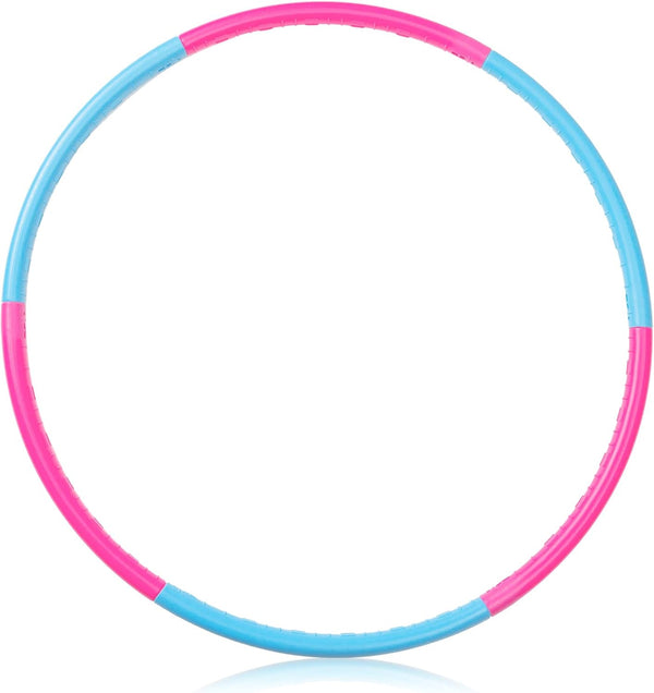 Kids Exercise Hoop, Detachable & Size Adjustable Toy Hoop, Professional Hoola Rings for Kids, Blue, Pink