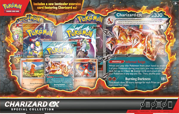Pokemon TCG: Charizard Ex Special Collection - 5 Packs, Promos