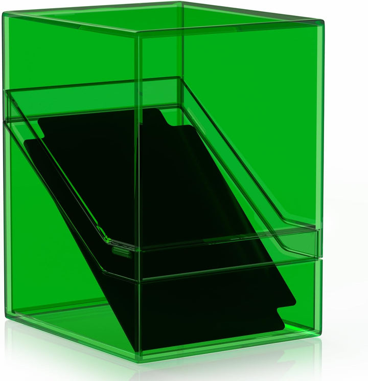 Card Deck Cases, 6 Pack Acrylic Commander Deck Box Holding 100+ Sleeved Cards with 6 Dividers, Clear Card Storage Box Fit for MTG, TCG, Sports Cards