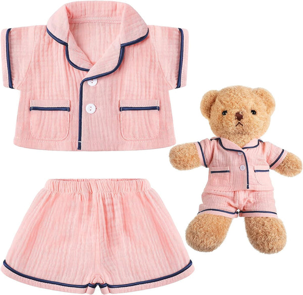 Bear Clothes Pajamas Make Your Own Animals Outfits Fits Most 14 Inches Bear Accessories, Pink
