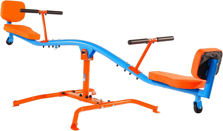 Seesaw Teeter Totter for Kids Outdoor, 300 Lbs Load Capacity, Sit and Spin Teeter Totter with Easy-Grip Handles, Playground Equipment with Swiveling 360 Degrees Rotating for Children Aged 3+