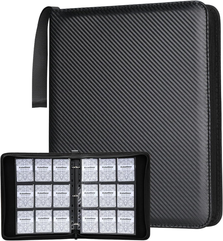 Premium 9-Black Pocket Card Binder – 720 Collection Binder Folder Card Album Card Holder Fit for MTG Football Play Cards (Black, 9 Pocket)