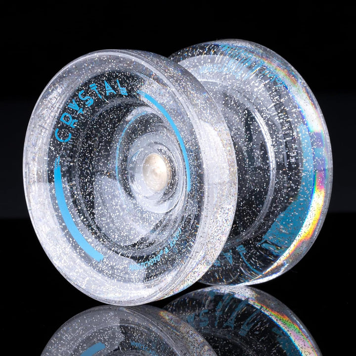 K2 Crystal Responsive Yoyo for Kids 8-12, Professional Fingerspin Trick Yoyo for Advanced, Dual Purpose Mode with Unresponsive Bearing+12 Yo Yo Strings+Yo-Yo Case Bag (Pink Purple Gradient)