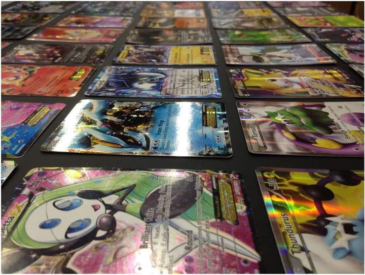 TCG : 100 Card LOT Rare, COM/UNC, Holo & Guaranteed EX, MEGA or Full Art