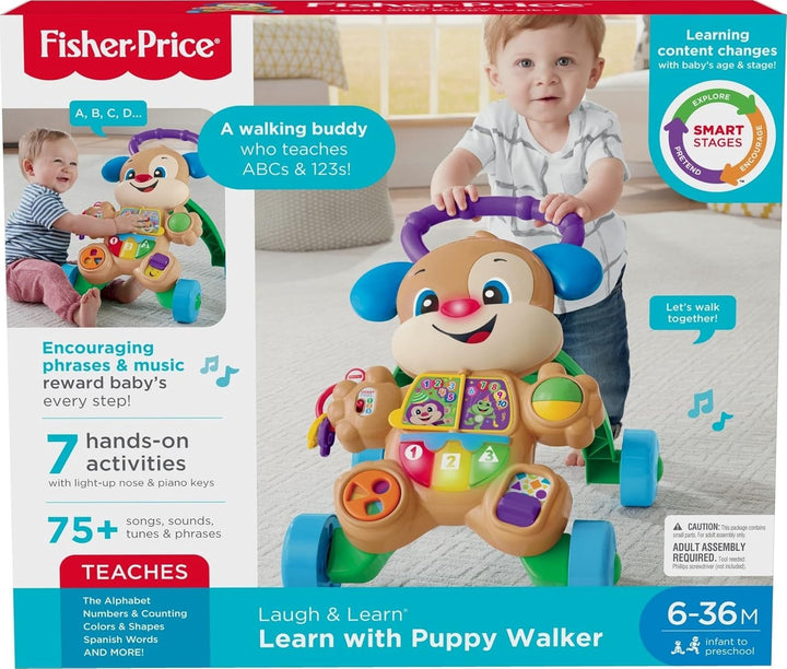 Baby Toy Laugh & Learn Smart Stages Learn with Puppy Walker with Music Lights & Activities for Infants Ages 6+ Months