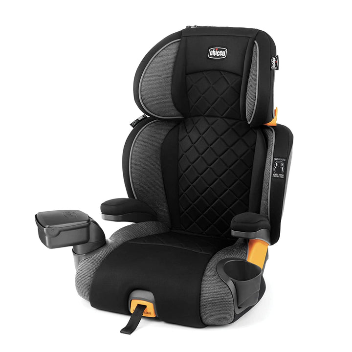 Kidfit Cleartex plus 2-In-1 Belt-Positioning Booster Car Seat, Backless and High Back Booster Seat, for Children Aged 4 Years and up and 40-100 Lbs. | Obsidian/Black