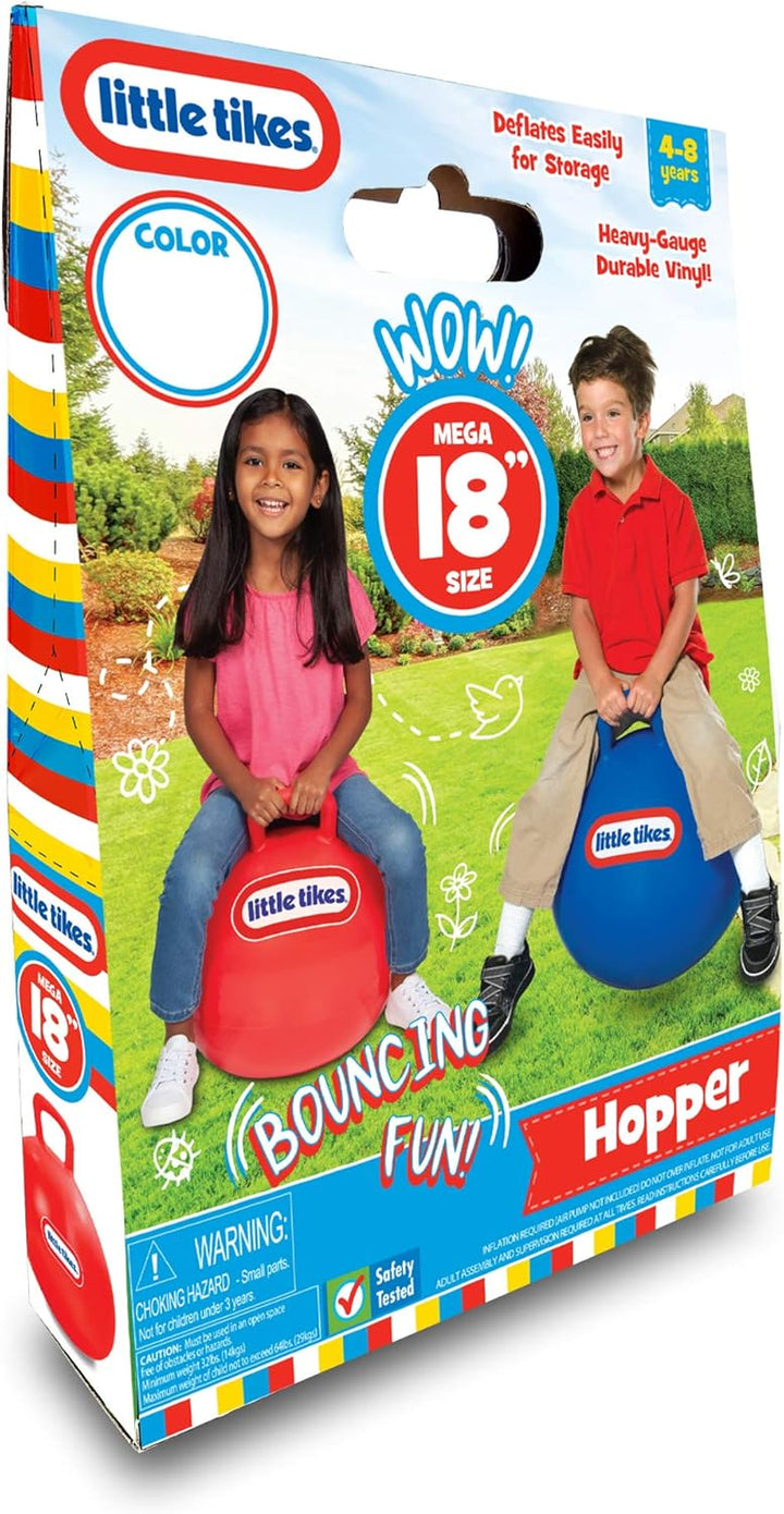 Bouncing Fun! Blue Hopper 9301B - Mega 18" Inflatable Heavy Gauge Durable Vinyl Ball - Deflates Easily for Storage - Exercise Learning Fun? YES - Use That Energy! for Kids Ages 4-8