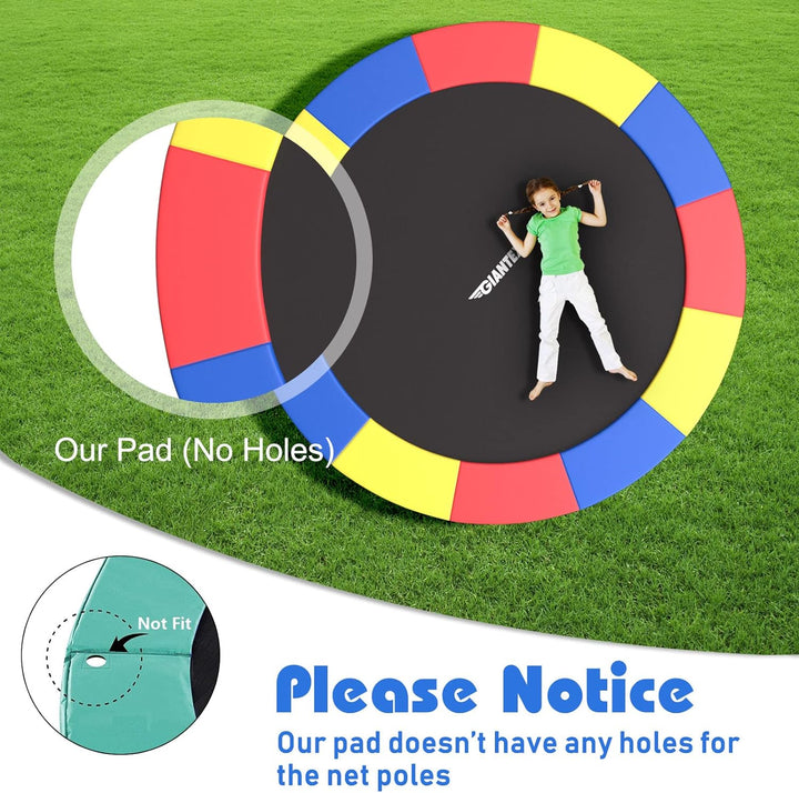 8Ft 10Ft 12Ft 14Ft 15Ft 16Ft Trampoline Pad, Tear-Resistant Edge Cover Springs Protection Pad, All Weather Replacement Trampoline Safety Pad