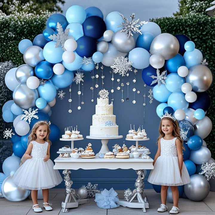 Assorted Blue Balloons Set, 60 Pcs Metallic Blue Balloons, Pearl, Navy, Light Blue, Baby Blue Balloon 12 Inch Latex Balloon for Boys Birthday Decoration, Baby Shower, Bridal Shower, Wedding