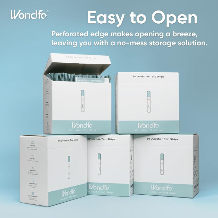 Ovulation Test Strips - Women Fertility Tracking and Pregnancy Planning with Cycle-Detecting LH Surge - Highly Sensitive and Fast Result at Home Kit (50 Count)