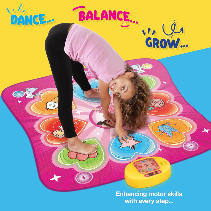 Dance Mat for Kids - Best Birthday Gifts for Girls & Boys Electronic Dance Game Toy for Kids, Adjustable Volume, 5 Levels - Dance Pad with LED Lights & Built-In Music for Ages 3-12 Years Old