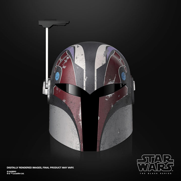 the Black Series Sabine Wren Premium Electronic Helmet with Advanced LED Effects, Ages 14 and Up