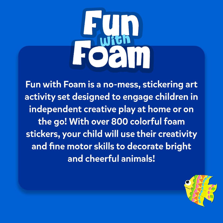 Foam Sticker Art Activity - under the Ocean, Mess-Free Fun for Kids, 800+ 3D Foam Stickers, DIY Felt Craft Kits, Gifts for Girls & Boys Ages 3, 4, 5, 6, 7