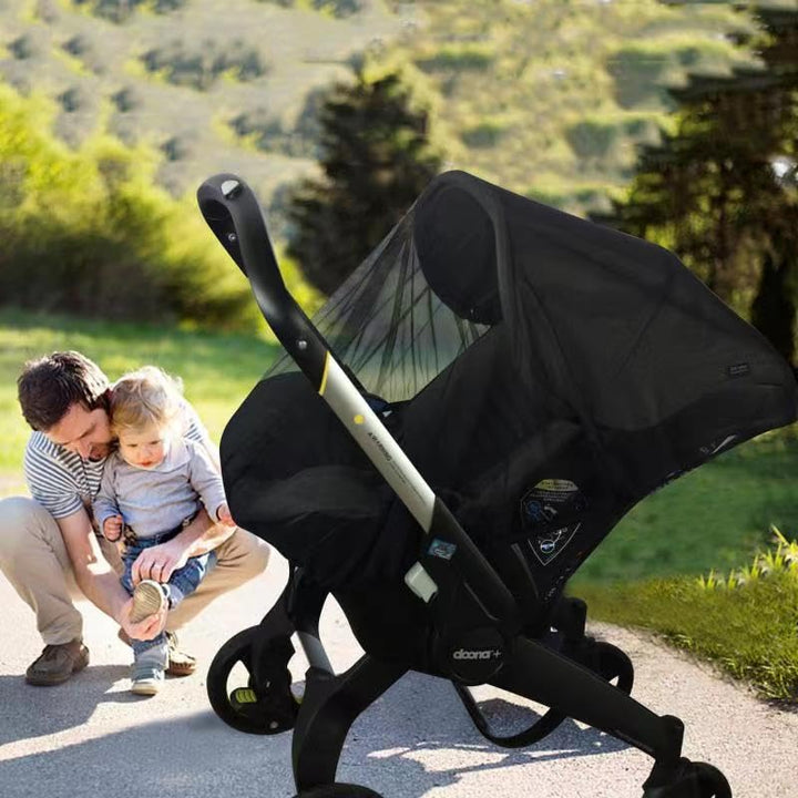 Mosquito Net for Baby Car Seats,Baby Mosquito Net for Infant Car Seats,Infant Stroller and Bassinets,Portable Durable, Long-Lasting Infant Insect Shield Netting,Premium Quality,Machine Washable(Black)