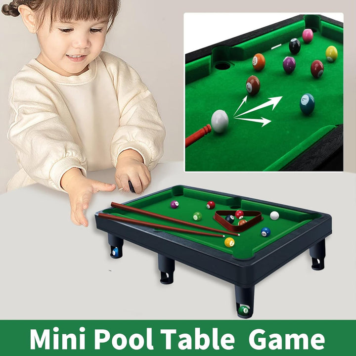 Mini Billiard Table Game, Cat Billiard Balls, Includes Game Balls, Mom Ball, Tripod and More, Portable Pool Set for Family and Children Games, Best Gift for Pet Cat (A)