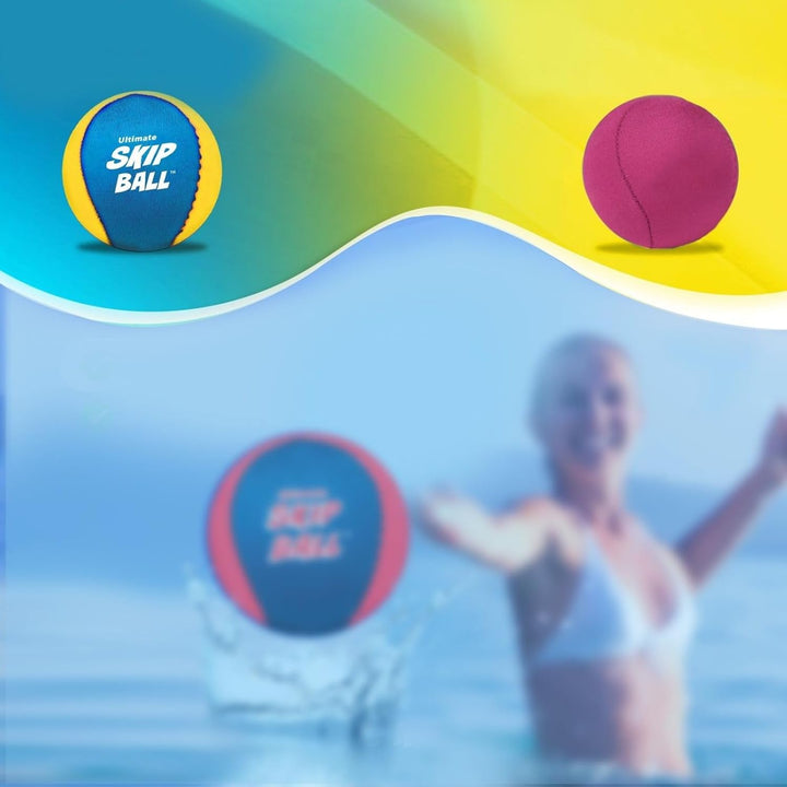 the Ultimate Skip Ball – Water Bouncing Ball (2 Pack) Create Lasting Memories with Your Friends & Family at the Beach, Lake or Pool - Great for All Ages