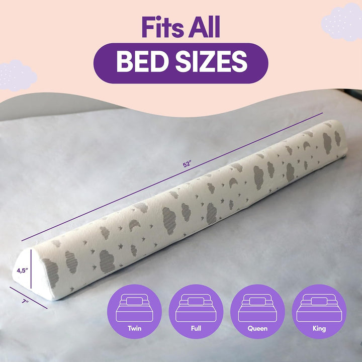 Bed Rail for Toddlers | Toddler Bed Rails with Washable Cover - Kids Foam Bed Rail Guard - Bed Barrier for Twin, King, Queen Bed [1-Pack]