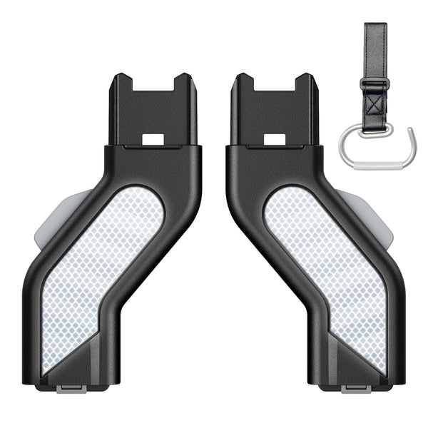 Upper Adapter Accessories with Reflective Strips, Compatible with Uppababy Vista V2/V3 Strollers, Bassinet, Toddler Seat, Aria, Mesa V2/Max – 1 Set (2 Pcs) + Bonus Hook