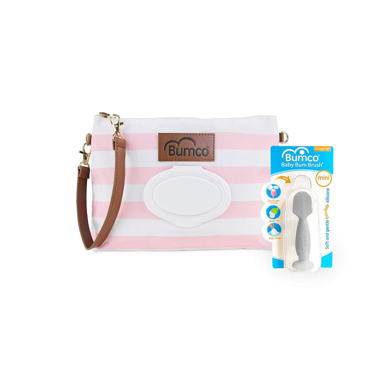 Bumco Diaper Clutch - Portable Wipes Dispenser & Travel Essential, Airtight Refillable Wipes Container, Diaper Bag Purse