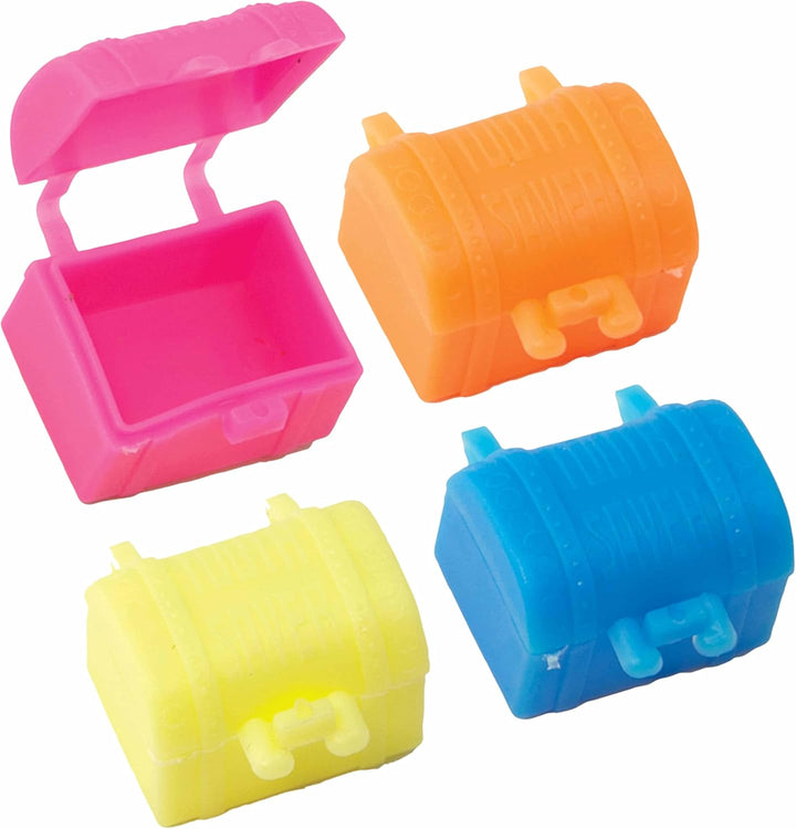 Schooltime Sparkles Tooth Holders for Kids at School .75 Inch Box, Tooth Keep Chest Assortment, Tooth Holder for Baby Teeth, Party Favor, Piñata Stuffer, Dental Bag, Prizes - 144 Pcs