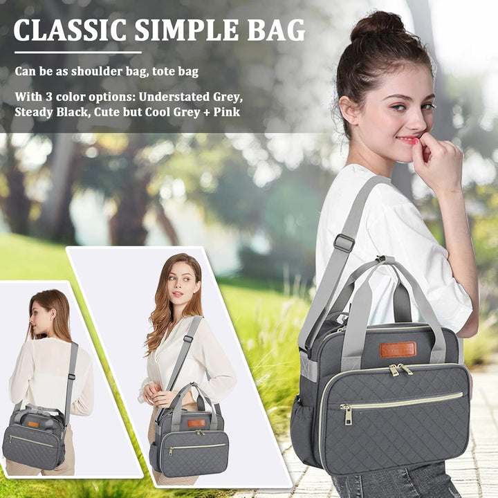 Small Diaper Bag Tote for Girls Baby Nappy Bag - Travel&Outdoor Stroller Organizer Cute Diaper Maternity Bag for Mom Daddy