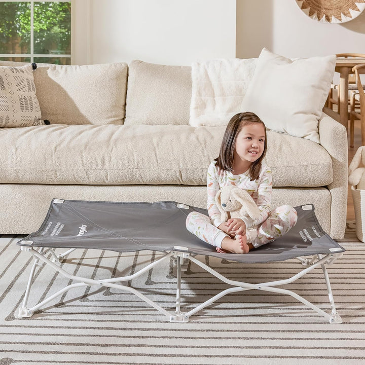 Portable My Cot®, Award Winning Brand, Toddler Cot, Gray, 48" Long, 24.5" Wide, Toddler Bed