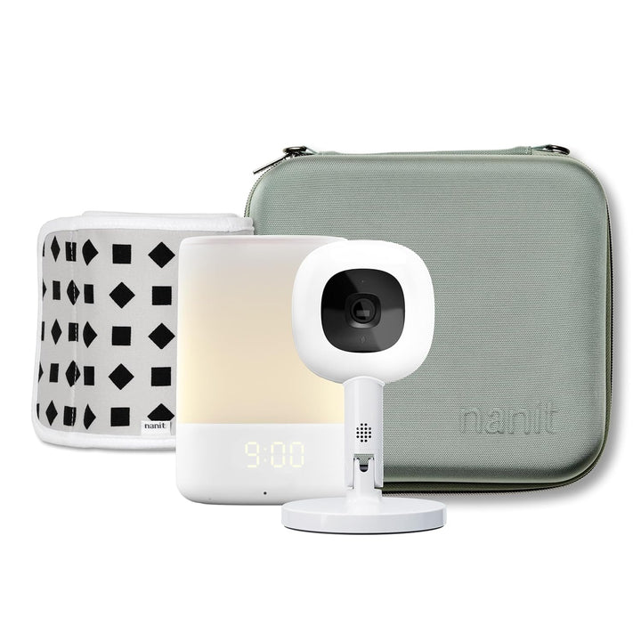 Pro Smart Baby Monitor & Flex Stand - 1080P Wi-Fi Video Camera, Sensor-Free Sleep & Breathing Motion Tracker, 2-Way Audio, Sound/Motion/Cry Notifications, Night Vision, and Breathing Band