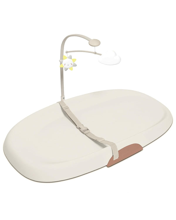 Baby Changing Pad Nursery Style Wipe-Clean Contoured with Cushioned Foam Oat