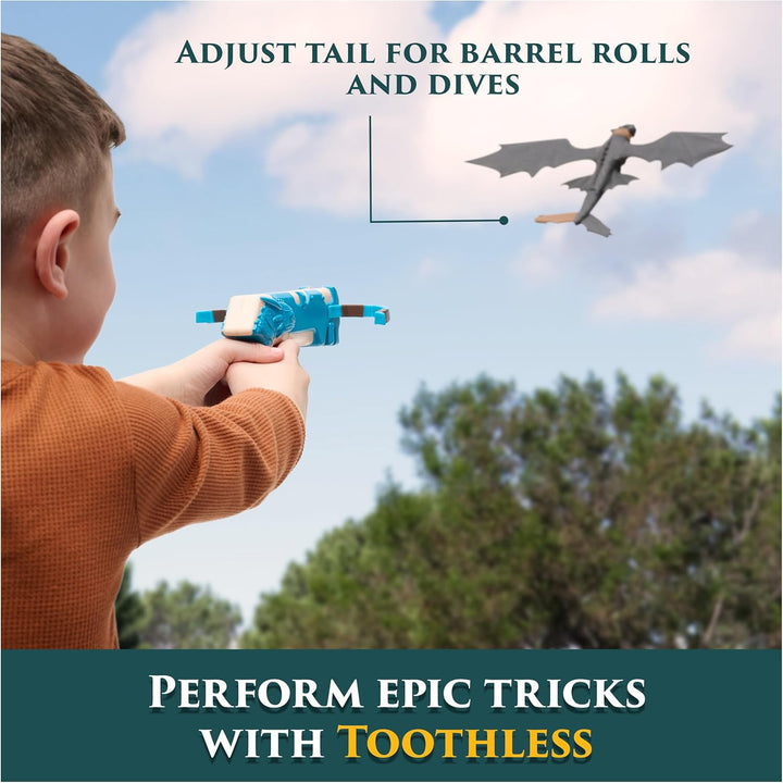 . How to Train Your Dragon, Crossbow Launch Toothless, Flying Stunt Glider, Kids Toys for Boys & Girls Ages 4 and up (Amazon Exclusive)