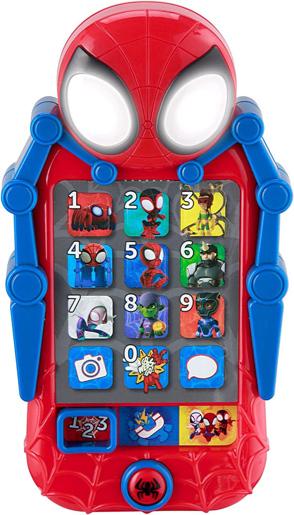 Spidey and His Amazing Friends Toy Phone for Toddler with Built-In Preschool Learning Games, Educational Toys for Activities and Pretend Play, for Fans of Spiderman Gifts