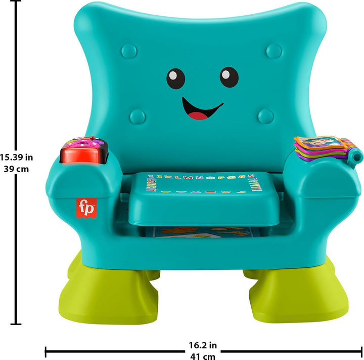 Toddler Learning Toy Laugh & Learn Smart Stages Chair with Music Lights & Activities for Infants Ages 1+ Years, Teal