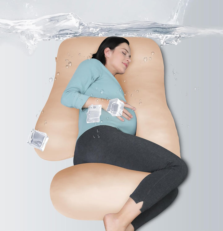 Pregnancy Pillows for Sleeping - U Shaped Full Body Maternity Pillow with Removable Cover - Support for Back, Legs, Belly, HIPS - 57 Inch Pregnancy Pillow for Women - Grey