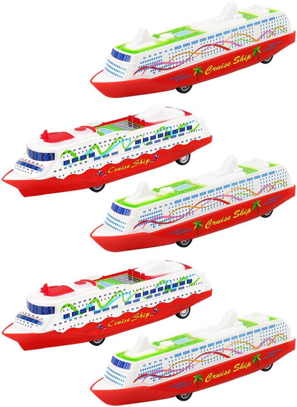 Cruise Model Toy 5Pcs Friction Powered Car Pull Back Cruise Model Go Friction Powered Vehicles Truck Inertia Toys Kids Educational S for Party Rewards Gliding