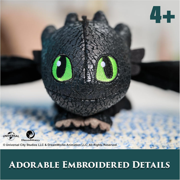 How to Train Your Dragon, Hug and Glide Toothless Plush Toy, 12” Dragon Stuffed Animal, Kids Toys for Boys Ages 4 and Up