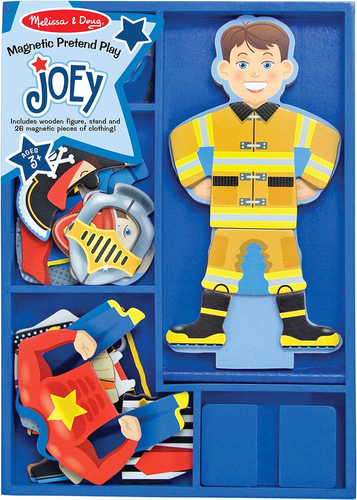 Joey Magnetic Wooden Dress-Up Pretend Play Set (25+ Pcs)