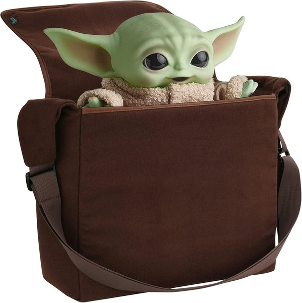 Cosplay Carrying Satchel Bag Compatible with Din Grogu Plush Toy, Stuffed Animal Character Vintage Cartoon Props Shoulder Crossbody Bag for Movie Fans,Toy Not Included