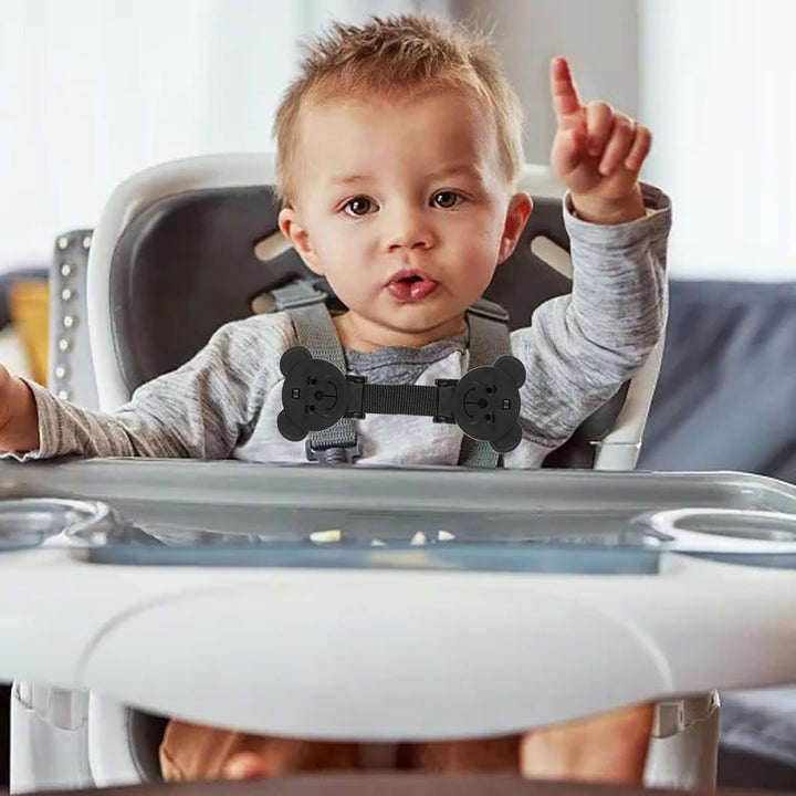Anti Escape Strap Lock Baby Harness Chest Clip, Baby Safety Strap Prevent Children/Kids Taking Their Arms Out of High Chairs/Strollers/Baby Reins(2 Pack, Bear-Shaped)