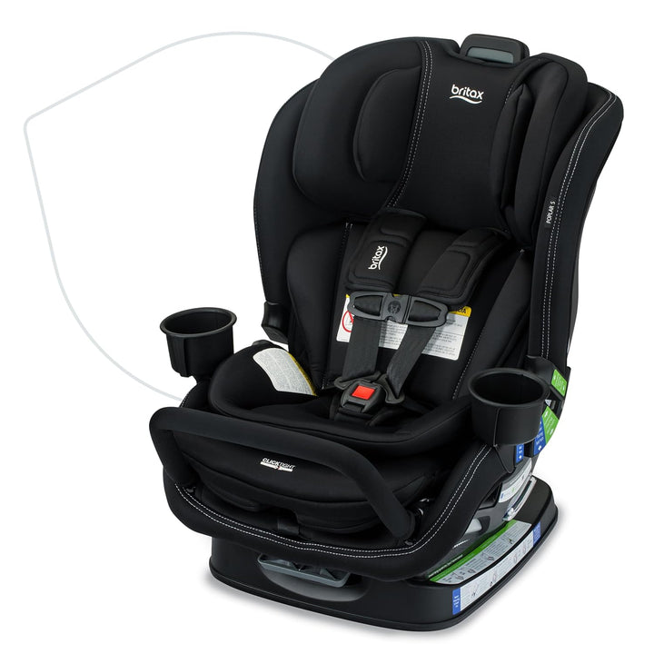 Poplar Convertible Car Seat, 2-In-1 Car Seat with Slim 17-Inch Design, Clicktight Technology, Stone Onyx